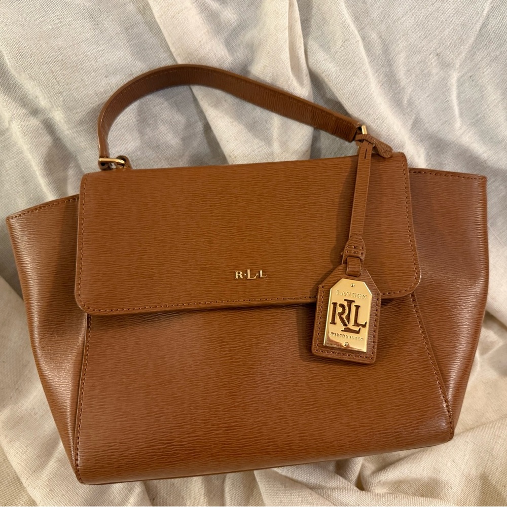 Ralph Lauren Tan Leather Satchel